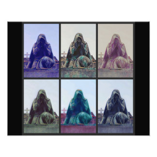 Impression Photo affiche noire des femmes en pleurs