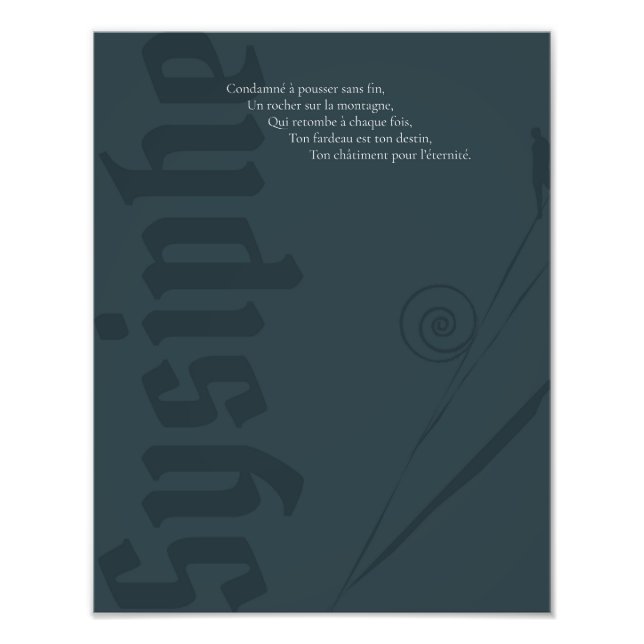 Impression Photo Affiche Sisyphe (Devant)