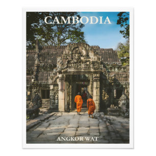 Impression Photo Affiche vintage au Cambodge