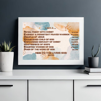 Impression Photo Affirmations bibliques de Boho Acrostique w_Script