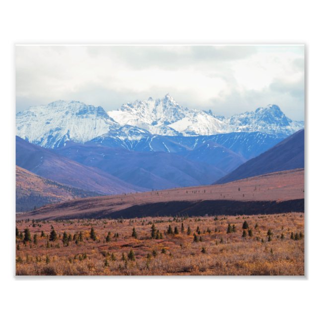 Impression Photo Alaska, Snowy Mountains, Fall Foothills, Denali (Devant)