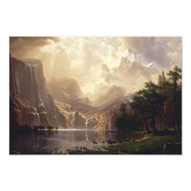 Impression Photo Albert Bierstadt - Parmi la Sierra Nevada (Devant)