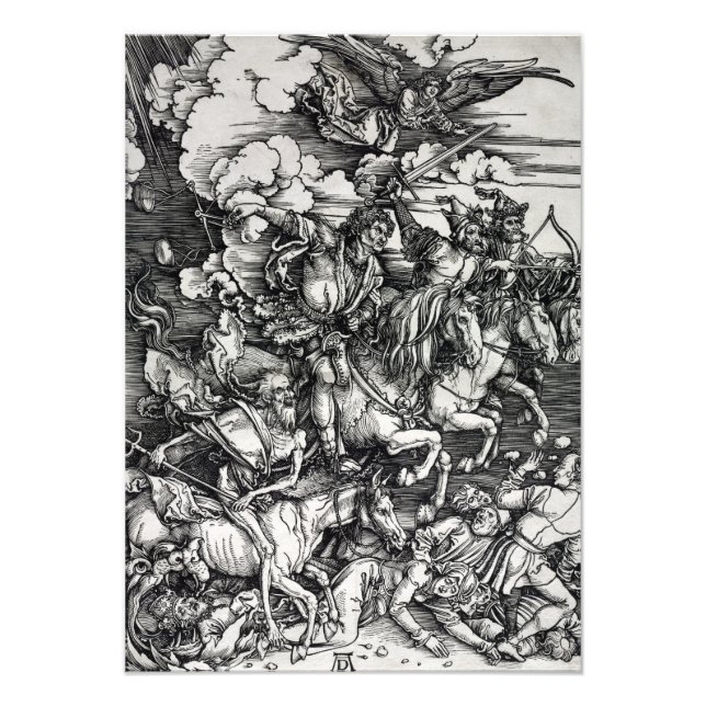 Impression Photo Albrecht Dürer Quatre cavaliers de l'Apocalypse Po (Devant)