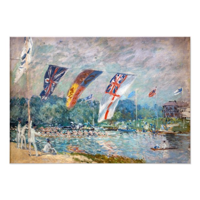Impression Photo Alfred Sisley - Regatta à Molesey (Devant)