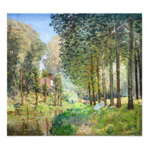 Impression Photo Alfred Sisley - Reposez le long du ruisseau