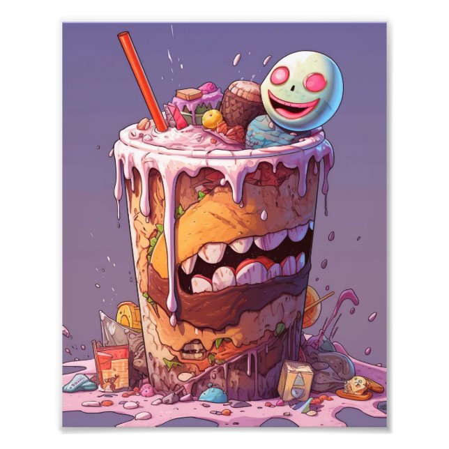 Impression Photo Alimentation Déplaisante effrayante (Devant)