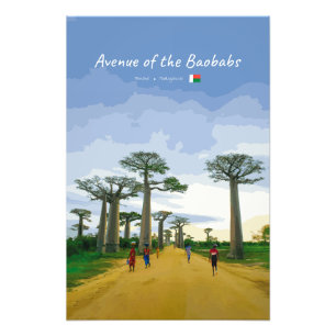 Impression Photo Allée des Baobabs, Madagascar - Paysage
