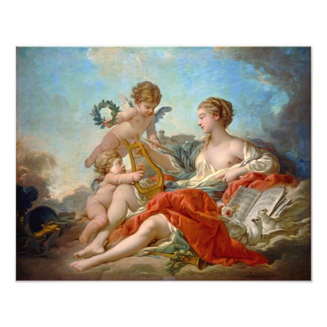 Impression Photo Allégorie de la musique de François Boucher (Devant)