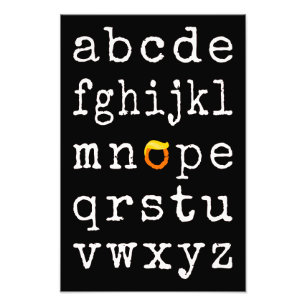 Impression Photo Alphabet anti-Trump - Nope V