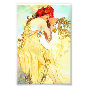 Impression Photo Alphonse Mucha Art Nouveau Été
