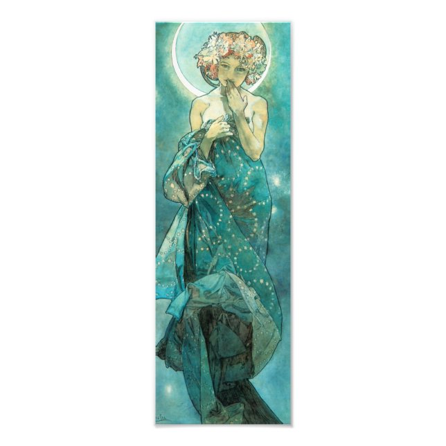 Impression Photo Alphonse Mucha Lune Clair De Lune Art Nouveau (Devant)