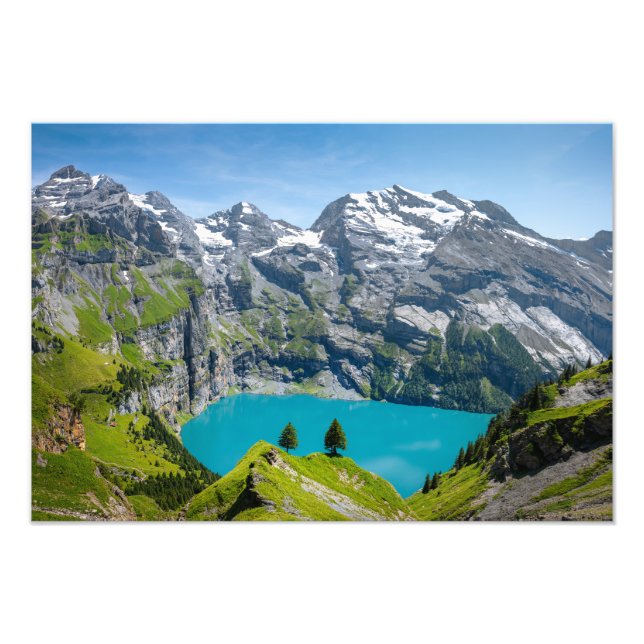 Impression Photo Alpine lake Oeschinensee in Switzerland (Devant)