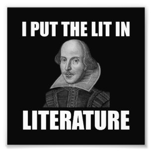 Impression Photo Amateur de littérature Shakespeare amusant