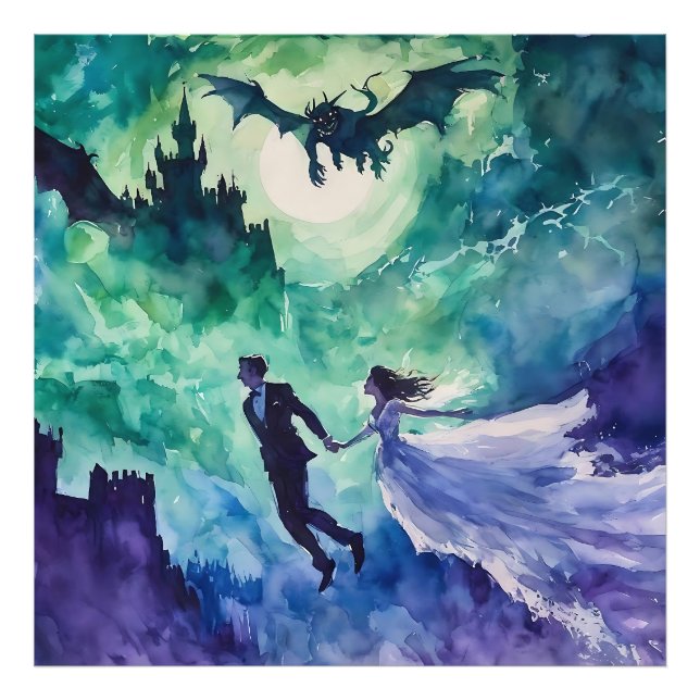 Impression Photo Amateurs de vol - Peinture aquarelle (Devant)