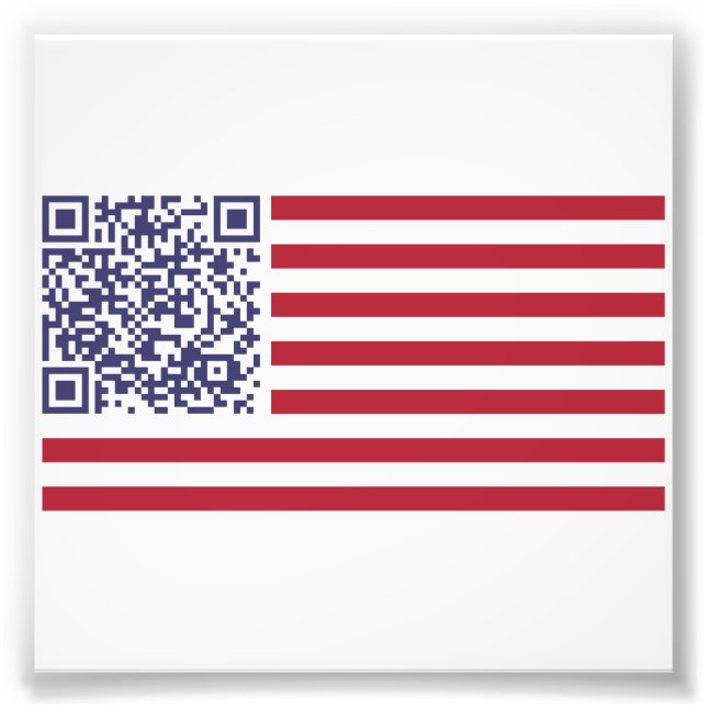 Impression Photo American Flag National Anthem QR Code (Devant)