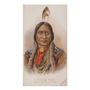 Impression Photo Amérindien : Lakota Sitting Bull, publicité pour d