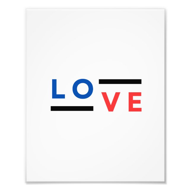 Impression Photo Amour Typographie (Devant)