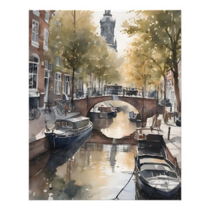 Impression Photo Amsterdam aquarelle