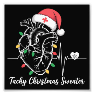 Impression Photo Anatomie du cœur Noël Infirmière Cardiaque Tachy N