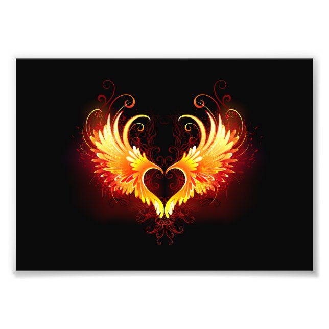 Impression Photo Angel Fire Heart with Wings (Devant)