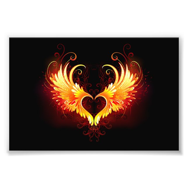 Impression Photo Angel Fire Heart with Wings (Devant)