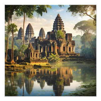 Impression Photo Angkor Vat, ancien temple khmer