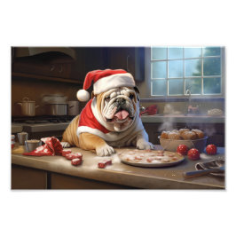 Impression Photo Anglais Bulldog Christmas Cookies Holiday