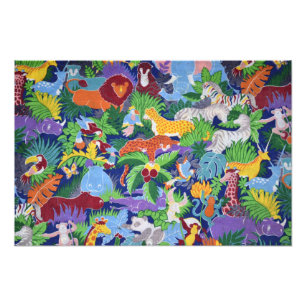 Impression Photo Animaux de jungle colorés