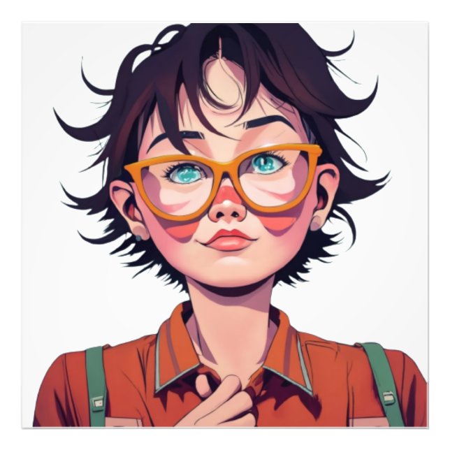 Impression Photo Anime manga pop art amateurs visage personnages de (Devant)
