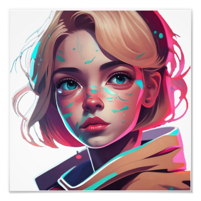 Impression Photo Anime manga pop art amateurs visage personnages de (Devant)