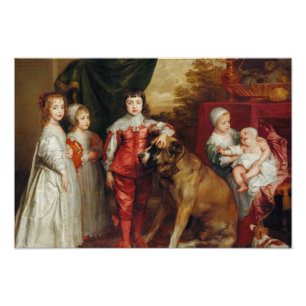 Impression Photo Anthony van Dyck - Cinq enfants aînés de Charles