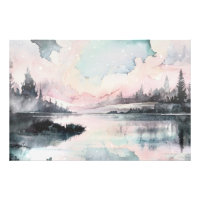 *~* AP19 Paysage Abstrait paisible Art original