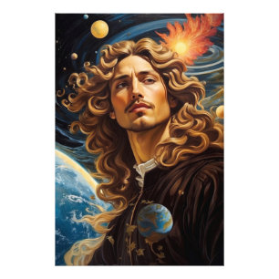 Impression Photo *~* AP50 Imaginaire Universe Cosmic Handsome Flowe