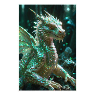 Impression Photo *~* AP88 Glittery Imaginaire Dragon Wall Art 5