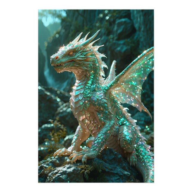Impression Photo *~* AP88 Mur de dragon d'Imaginaire mystique 1 (Devant)
