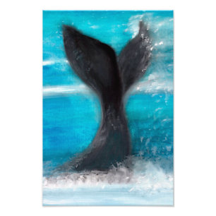 Impression Photo Aquarelle à queue de baleine