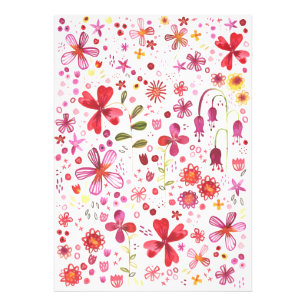 Impression Photo Aquarelle de fleurs sauvages