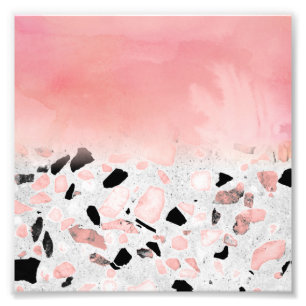 Impression Photo Aquarelle et marbre abstraits modernes