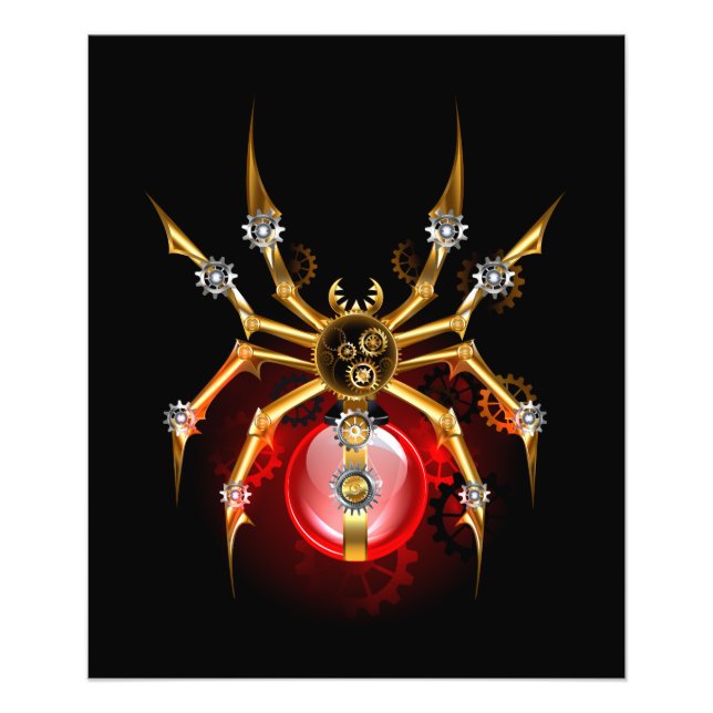 Impression Photo Araignée en vapeur noire (Devant)