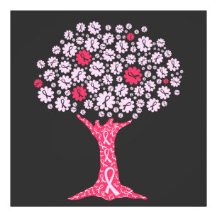 Impression Photo Arbre de sensibilisation au cancer du sein