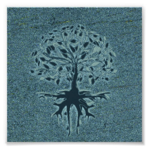 Impression Photo Arbre de turquoise de la vie