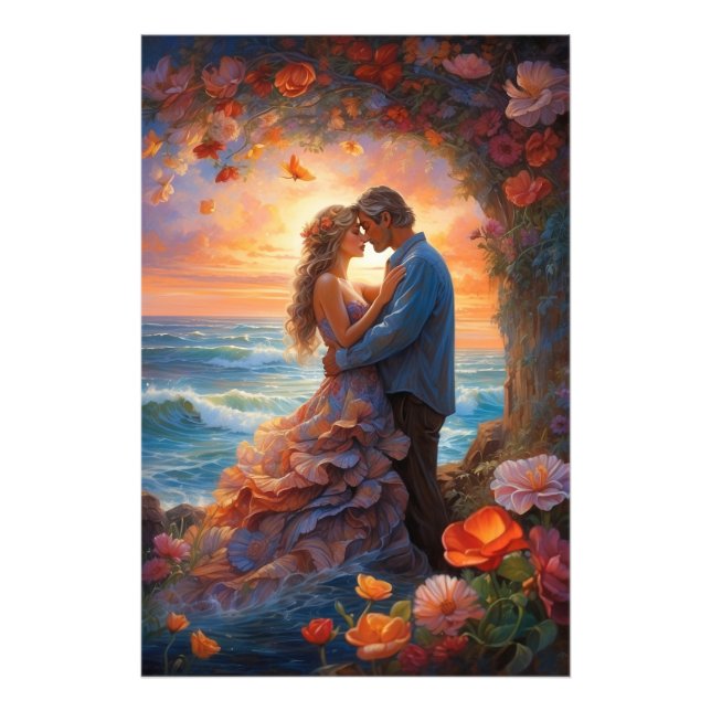 Impression Photo *~* Arbre Imaginaire Romantique AP51 Vagues océani (Devant)