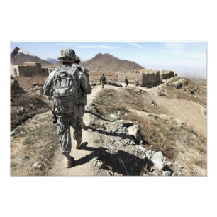 Impression Photo Armée nationale afghane et soldats des USA