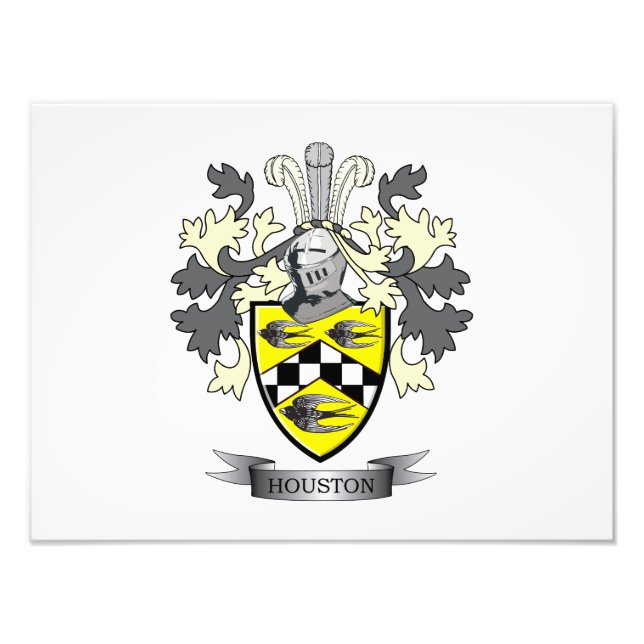 Impression Photo Armoiries de Houston Family Crest (Devant)