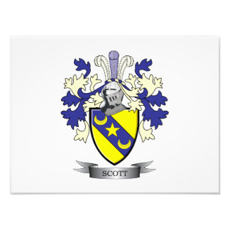 Impression Photo Armoiries de Scott Family Crest