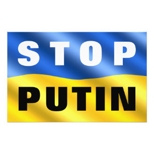 Impression Photo Arrêter Poutine arrêter la guerre en Ukraine - Dra