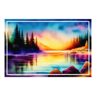 Impression Photo Arrière - plan D'Été Avec Palmiers-56790