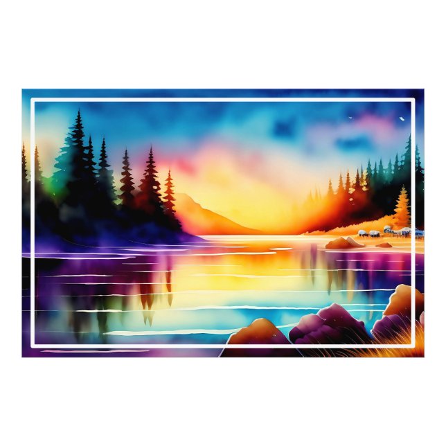 Impression Photo Arrière - plan D'Été Avec Palmiers-56790 (Devant)