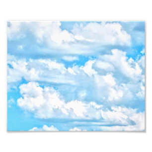 Impression Photo Arrière - plan Festive Happy Sunny Nuages