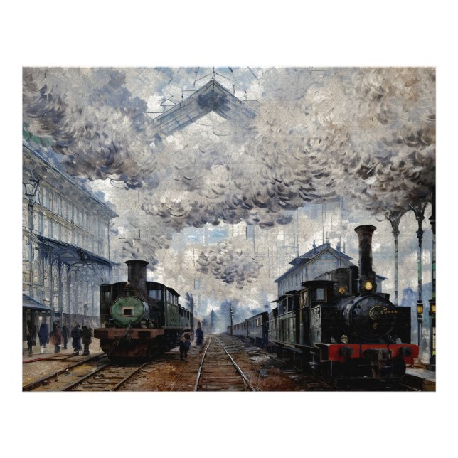 Impression Photo Arrivée du train de Normandie (Devant)